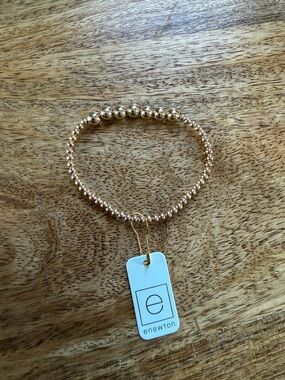 ENewton Gold Beaded Stretch Bracelet with Tag